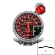 Spec-D Tuning 12V 5" 7 Color Led Light 11K Rpm Tachometer Gauge Silver/Carbon Fiber
