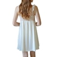 thumbnail image 6 of Biekopu Women Nightdress, Sleeveless V-neck Lace Patchwork Loose Mini Slip Dress Sleepwear, 6 of 8
