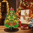 thumbnail image 3 of 1 Set DIY Faux  Painting Christmas Tree Ornament Special-Shaped Home Desk Table Decor Christmas Faux  Craft Kit Colorful Christmas Tree  Painting Decor, 3 of 11