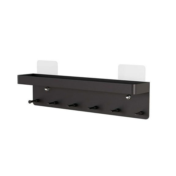 Yammee Simple Metal Kitchen Shelf Multifunctional Wall-mounted Storage Rack for Key Pendant Coat Hat Umbrella Stand Home Storag