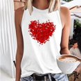 thumbnail image 2 of Tops casuales de verano sin mangas para mujer Tops de chaleco sin mangas con estampado de cuello redondo Pompotops  lopia996547, 2 of 8