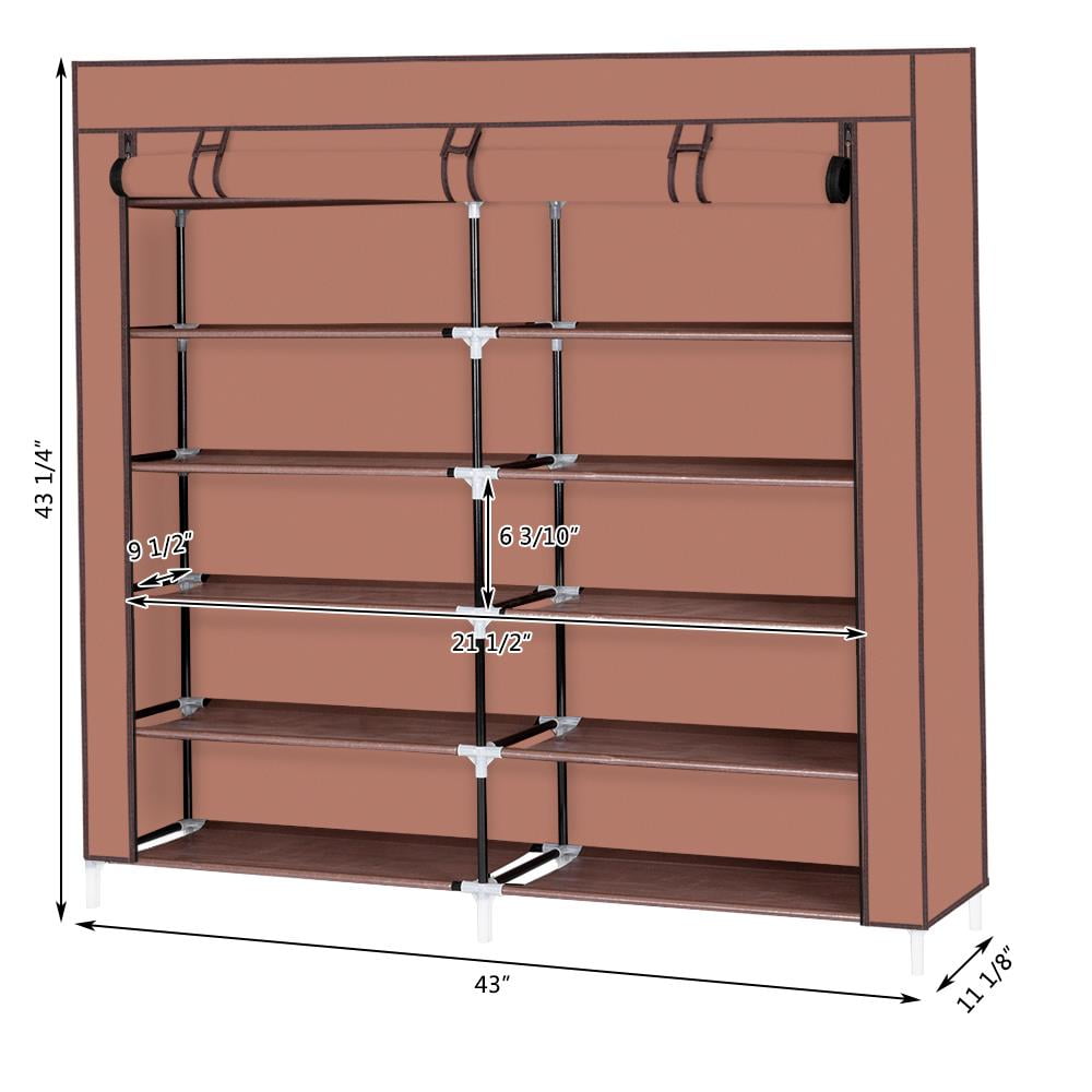 6-Tiers Shoes Shelf with 6 Removable Storage Bins Closet Shoe Storage —  Waytrim