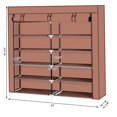 thumbnail image 6 of Ktaxon 6 Tiers 36 Pairs Shoe Rack Shoe Shelf Shoe Storage Cabinet Organizer Space Saving Shoes Tower with Dustproof Cover Closet for Entryway Bedroom Living Room, Free Standing, Multiple Colors, 6 of 12