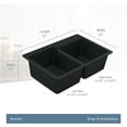 thumbnail image 3 of Moen GGB3024B Granite Series 33" Undermount Double Basin Granite Kitchen Sink - Black, 3 of 7