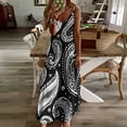 thumbnail image 3 of Black And White Paisley Pattern Design Fine Art Sleeveless Dress Summer Dress Woman 2025, 3 of 7