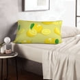 thumbnail image 6 of Picia Bright Lemons Pattern Plush Pillow Case – Soft and Cozy Cushion Cover, Hypoallergenic Throw Pillow Case for Home Decor-14"x20", 6 of 6