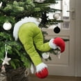 thumbnail image 5 of Dr. Seuss' How the Grinch Stole Christmas Grinch Furry Plush Leg Christmas Décor 12.6 Inch by Ruz, 5 of 5