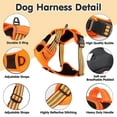 thumbnail image 5 of No Pull Dog Harness Front Clip Heavy Duty Reflective Easy Control Handle for Large Dog Walking(Orange,L), 5 of 9