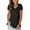 Black, variant on T-shirts for Women Short Sleeve V-Neck Summer Tops Casual Loose Plain Tunic Blouse White Tee Clothes Size L