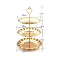 thumbnail image 4 of Soporte de 3 niveles para postres y magdalenas Inteprter dorado acero inoxidable, 4 of 6