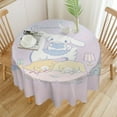 Cinnamoroll Anime Dog Round Tablecloth，Waterproof Stain and Wrinkle