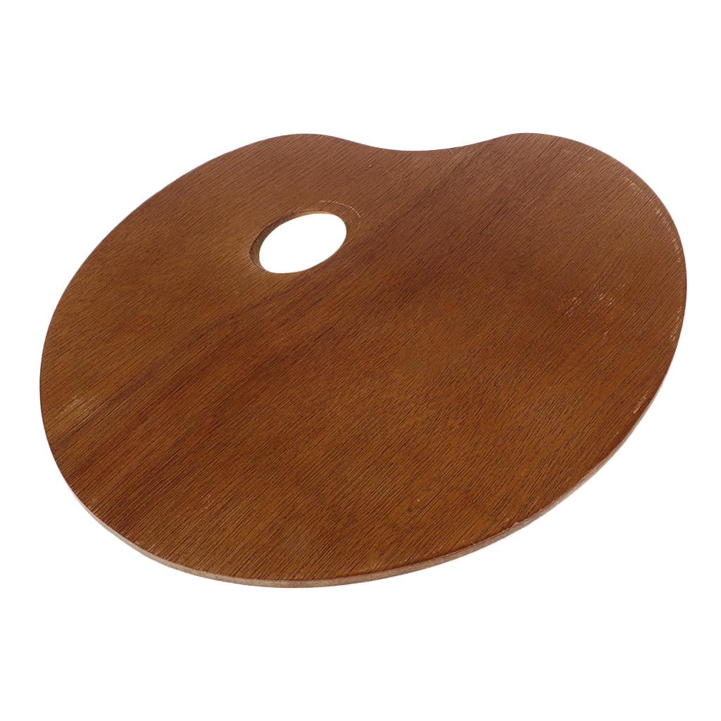 S SERENABLE Professional Wooden Oval Paint Mixing Tray DIY Artist Supplies - 30x40cm