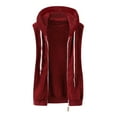 thumbnail image 4 of HTNBO Womens Winter Reversible Vests Oversized Fuzzy Sherpa Fleece Sweater Vest Zip Up Hooded Outwear Coat With Pocket, 4 of 5