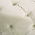 thumbnail image 6 of Noble House Vincent Modern Glam Round Tufted Velvet Ottoman, Beige, 6 of 7