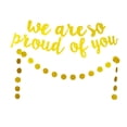 thumbnail image 4 of WHAMVOX Congratulation Graduation Banner 1 Set Rectangle Yellow Paper 11.8x5.9x0.04in, 4 of 8