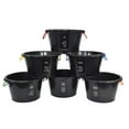 thumbnail image 1 of Sportime Drum-N-Store Buckets 18 X 12 Inches Black Set Of 6, 1 of 1