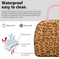 thumbnail image 3 of Insulated Lunch Bag for Women, Floral Print Oxford Fabric Lunch Box, Leakproof Thermal Cooler Tote for Work, School & Picnic, Leopard Animal Print, 3 of 5