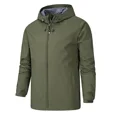 thumbnail image 5 of Chaquetas de senderismo impermeables para hombre, informales, para exteriores, de corte entallado, para acampar, ropa de trabajo para hombre, sudadera con capucha para hombre, chaqueta de piloto con c, 5 of 5