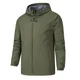 thumbnail image 5 of Chaquetas de senderismo impermeables para hombre, informales, para exteriores, de corte entallado, para acampar, ropa de trabajo para hombre, sudadera con capucha para hombre, chaqueta de piloto con c, 5 of 5