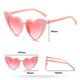 thumbnail image 2 of Gafas de sol grandes de la moda de la calle de las gafas de sol del marco del corazón del melocotón, hechas de PC, 2 of 5