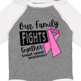 thumbnail image 4 of Inktastic Our Family Fights Together Breast Cancer Awareness Boys or Girls Long Sleeve Baby Bodysuit, 4 of 5