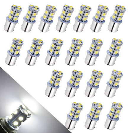 LED Car Lights Bulb 1156 BA15S 13-SMD 5050 Car RV Backup Reverse Light Bulbs 1141 1073 1093 1129 DC 12V White 6000K (Pack of