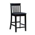thumbnail image 2 of Home Square 2-Piece Furniture 24" Wood Counter Stool Set in Black, 2 of 10