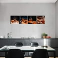 thumbnail image 6 of Canvas Wall Art for Kitchen Canvas Prints Artwork Dining Room Wall Decor modern Life Wine glass Picture Watercolor painting 4 Pieces Framed family restaurant wall decorations bar Home Decor Works, 6 of 6