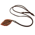 thumbnail image 1 of Colgante de Aleación de Collar de Mujer para Hombre con Cadena de Cordón de material cuero Ajustable marrón Salvador Collar colgante de hojas vintage, 1 of 9
