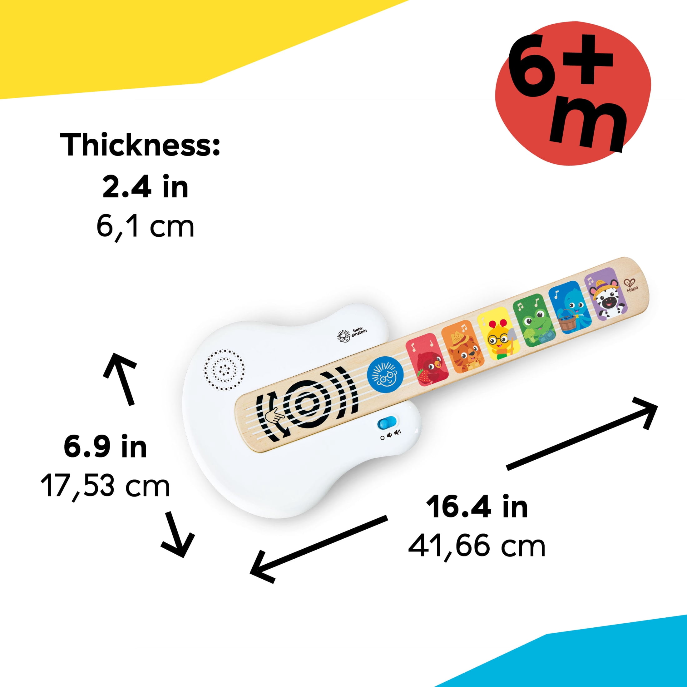 Baby Einstein Magic Touch Guitar for Ages 6+ Months Montessori Musical Toy