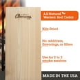 thumbnail image 2 of Grilling Planks - 2 Pack Cedar - Premium 5.5 x 11.5 Western Cedar for Barbecue Salmon, Seafood, Steak, Burgers, Pork Chops, Vegetables and More!, 2 of 6
