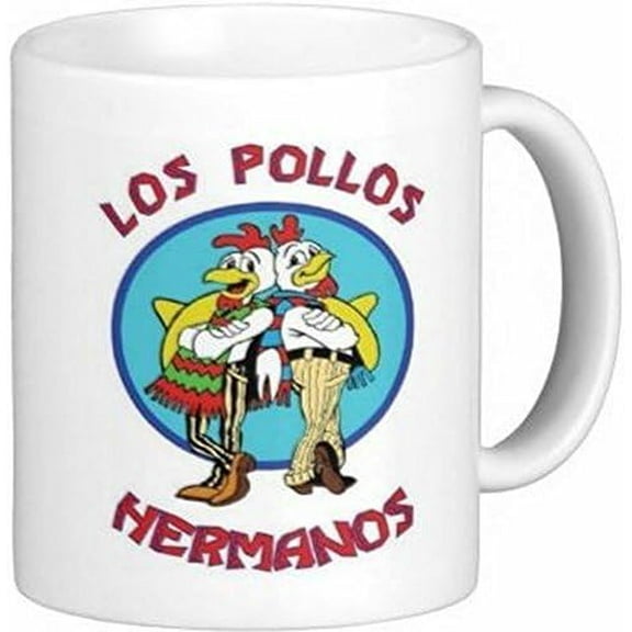 Funny Coffee 100% Ceramic 11-Ounce White 11 Oz Los Pollos Hermanos White Ceramic Coffee Mug By Quick Mugs 2 U