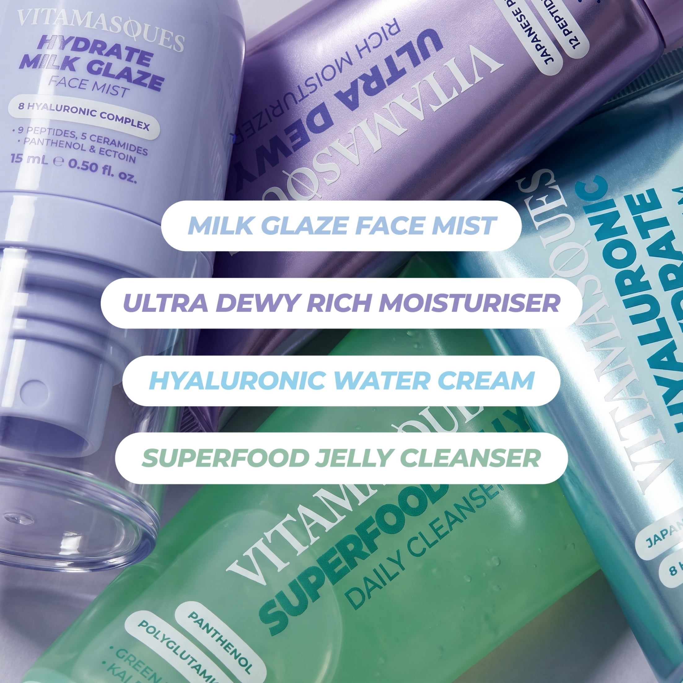 Vitamasques Best of Hydrate Skin Kit for All Skin Types, 4-Piece Set