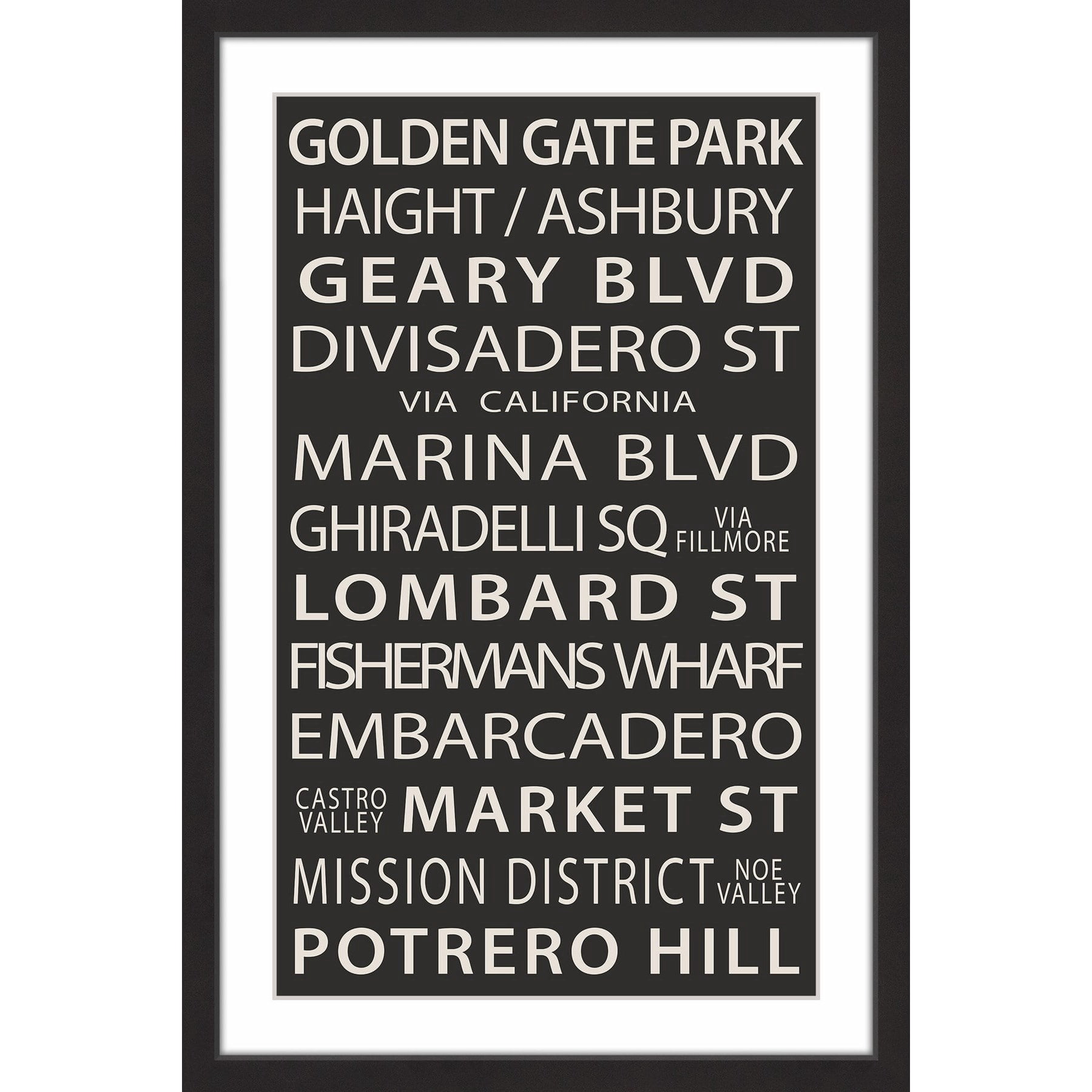 Golden Gate Park Framed Painting Print