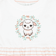 thumbnail image 4 of Inktastic Baby Girl Spring Lamb Wreath Girls Baby Dress, 4 of 5
