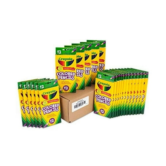 Crayola Colored Pencils, 24 Packs of 12-Count Colored Pencils, Art Tools in Vibrant Colors, great for School or Home Projects, Adult Coloring
