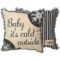 thumbnail image 2 of Baby Its Cold Outside Cotton Winter Accent Pillow Couch Cushion Home 28209 New, 2 of 3