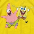 thumbnail image 7 of Spongebob and Patrick Star Girls Baseball Jersey T-Shirt, Short Sleeve Pinstripe Graphic Tee, Yellow 6/6X, 7 of 7