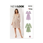 New Look Sewing Pattern 6749 - Misses' Dress With Sleeve Variations, Size: A (6-810-12-14-16)