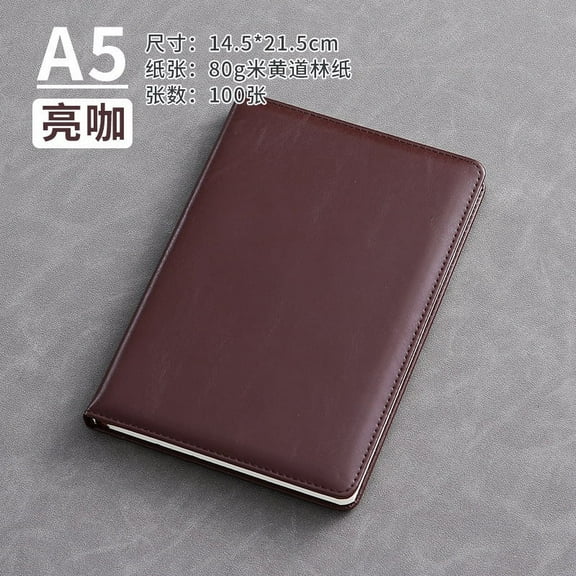 Namzi-b 2Pcs Leather Journal A5 Hardcover Notebook with Pen compartment, Leather Bound for Women Men , Office, Work, Daily and Travel Diary Writing Journal - 100 sheets, 200 pages (Brown)