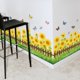 thumbnail image 3 of Pegatinas de PVC para zócalo de pared de jardín de girasoles, decoración para habitación infantil y baño., 3 of 5