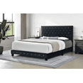 thumbnail image 1 of Queensons Diamond Bed (Queen) (Fabric Velvet Black), 1 of 2