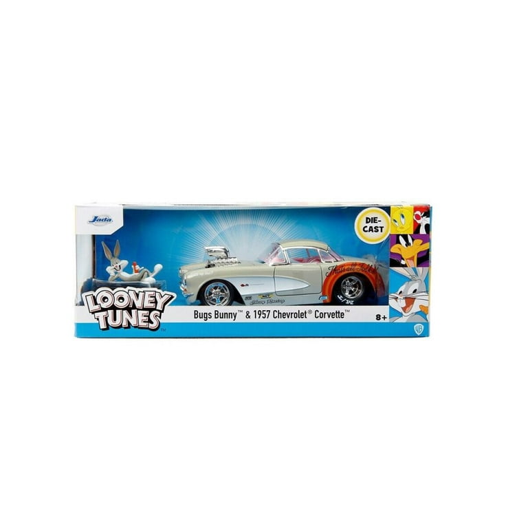 Jada Looney Tunes BUGS BUNNY & 1957 Chevrolet CORVETTE Car
