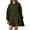 DT-Army Green, variant on DailyTrove Women's Solid Color Fit & Flare Dress, Long Sleeve, Casual Lounge & Weekend Wear, Soft Cotton Blend, Relaxed Fit, Plus Size Friendly