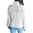 thumbnail image 5 of Seyurigaoka Women Juniors Jumper Long Sleeve Knitted Sweater Solid Color Turtleneck Warm Pullovers, 5 of 7