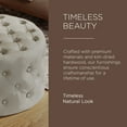 thumbnail image 7 of Maven Lane Marcy Traditional Round Ottoman in Dove Fabric Upholstery, 7 of 7