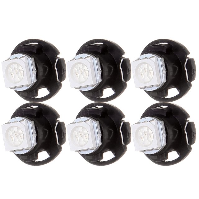 Cciyu Paquete de 6 bombillas LED T4.7 Neo Wedge A/C para panel de instrumentos, panel de instrumentos, tablero de instrumentos (azul)