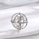 thumbnail image 4 of Anillo de bola astronómica de plata esterlina S925 Joyería de plata Retro Abierto para convertirse en bola celestial cósmica Pareja de hombres y mujeres El señor de los anillos, 4 of 5