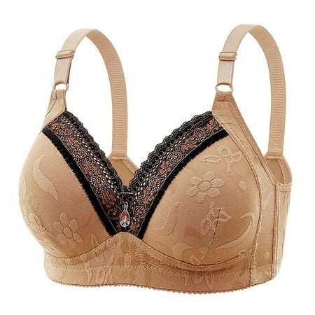 ZVNAH Womens Bras Woman Sexy Ladies Bra without Steel Rings Sexy Large Size Lingerie Underwire Nursing Bras Underwire Bras