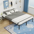 thumbnail image 5 of Simenmax Full Size Metal Platform Bed Frame with Headboard and Footboard, Heavy Duty Mattress Foundation with Steel Slats Support, Black, 5 of 8